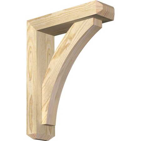 Thorton Craftsman Rough Sawn Bracket W/ Offset Brace, Douglas Fir, 4W X 14D X 18H